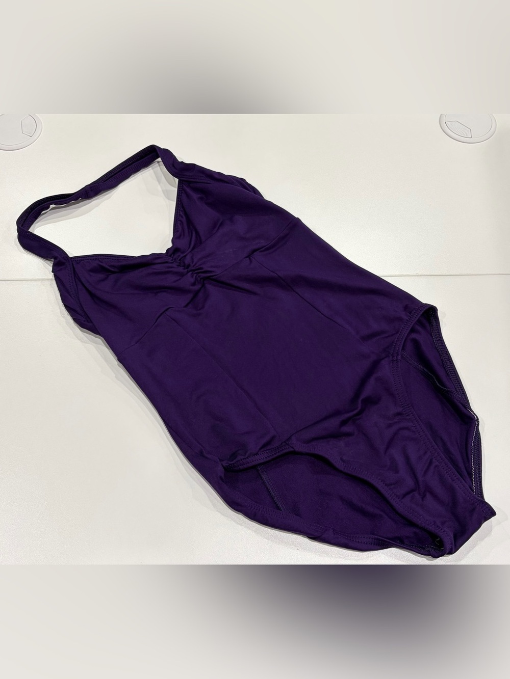 Motionwear Purple Haltertop Leotard Size PA Petite Adult or XS